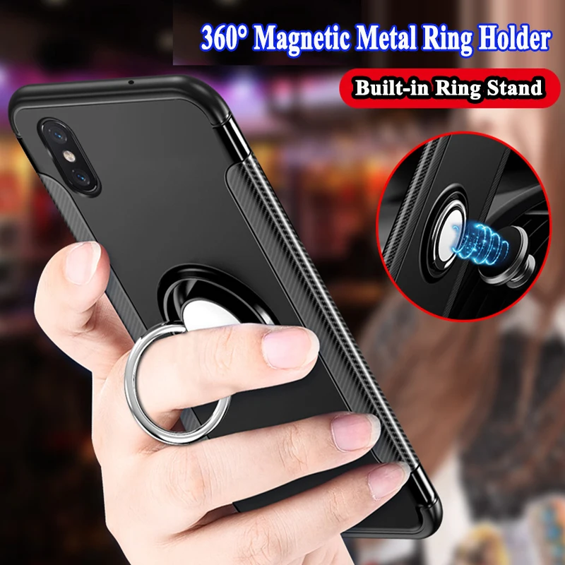 Для iphone X 5 5S SE 360 металлический магнитный держатель-кольцо для пальца