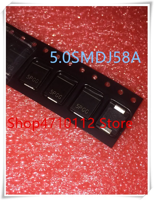 NEW 10PCS/LOT 5.0SMDJ58A MARKING 5PGG TVS 5000W 1mA 58.0V DO-214AB