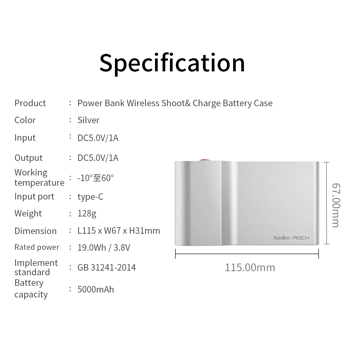 ROCK Thin power Bank 5000 мАч для huawei для Xiaomi портативное зарядное устройство для мобильного телефона с type C Bluetooth Быстрая зарядка power bank