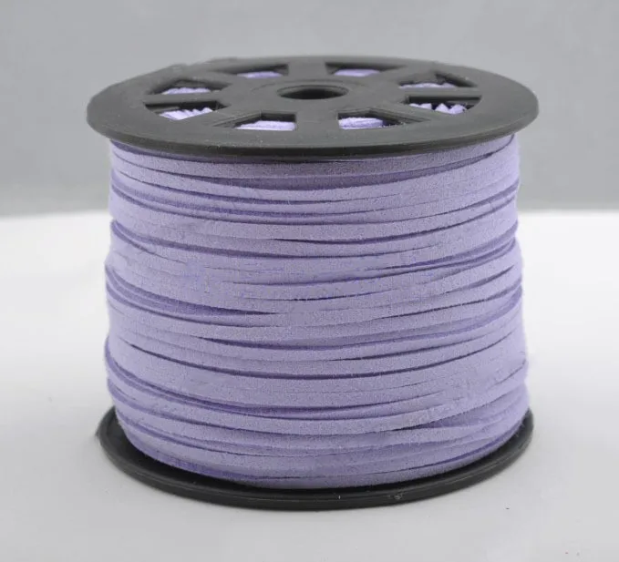 100yards/ Roll+3mm X 2mm Lavender Faux Suede Velvet Leather Cord+DIY Jewelry Bracelet Necklace Rope String Accessories | Украшения и