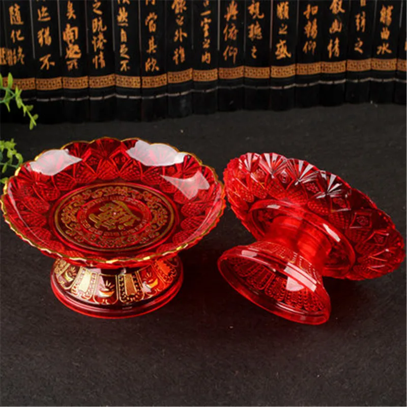 Новый свадебных конфет Выпечка Лоток буддийские поставок Красная Пластиковая