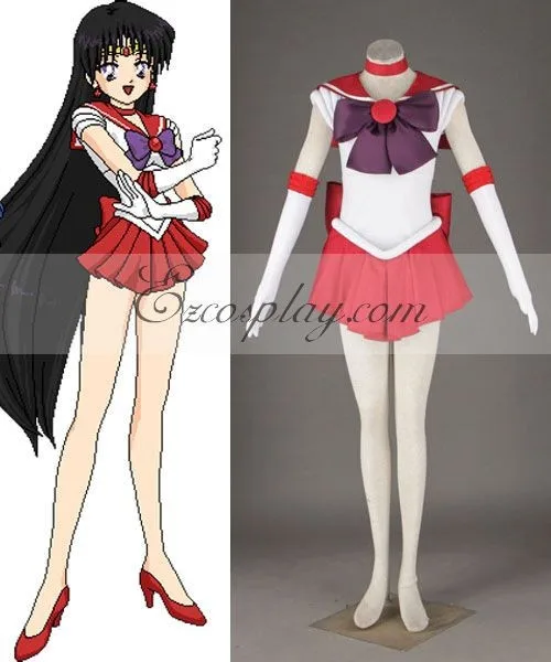 Sailor moon Rei Hino (Sailor Mars) Cosplay Costume E001 |