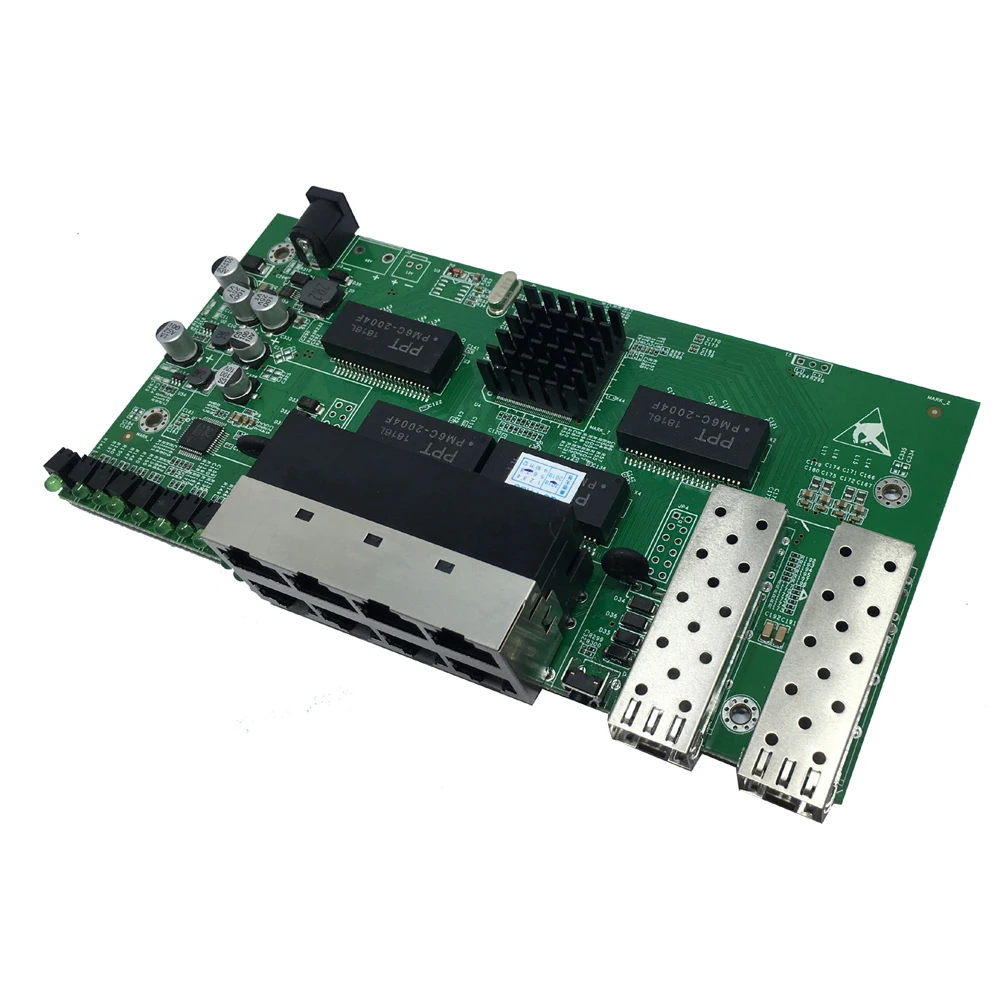 8 портовый гигабитный обратное питание Poe управляемый ethernet коммутатор с 2