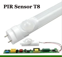 fanlive 25pcslot 4ft 4feet ce led bulbs tubes t8 pir sensor tube light g13 2 pin ac85 265v 18w 96leds milkyclear pc cover