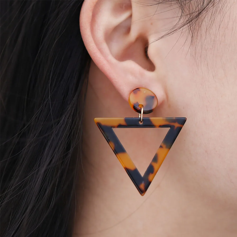 Женские Висячие серьги ZA винтажные Разноцветные длинные геометрические в