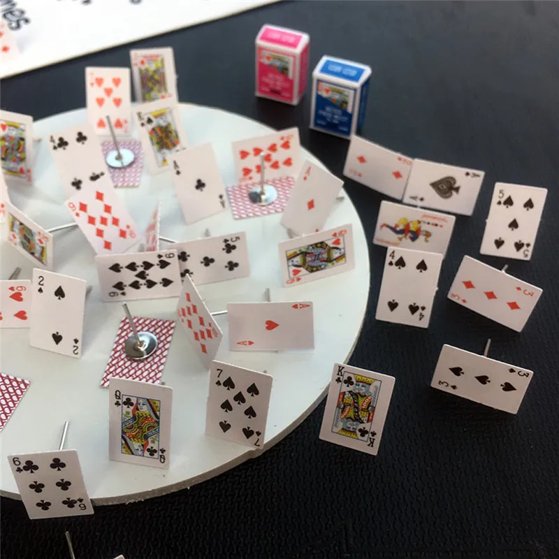 Женский Творческий мини покер Стад орать личности простой бумажные серьги