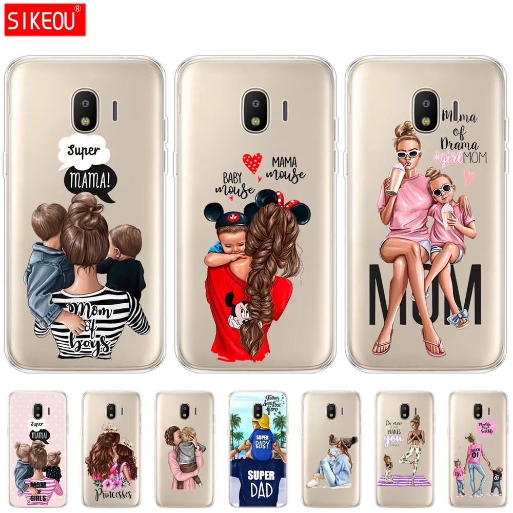Силиконовый чехол для телефона Samsung Galaxy J3 J5 J7 2017 J330 J530 J730 PRO j2 2018 Baby Mom Girl dad