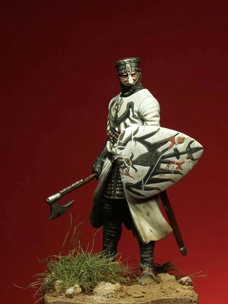 54mm Resin kit Teutonic Knight Samurai Foot Warrior