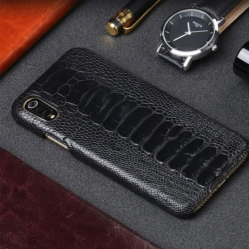 Оригинальный кожаный чехол со страусиными ножками для Xiaomi Mi 9 8 Исследуйте задние
