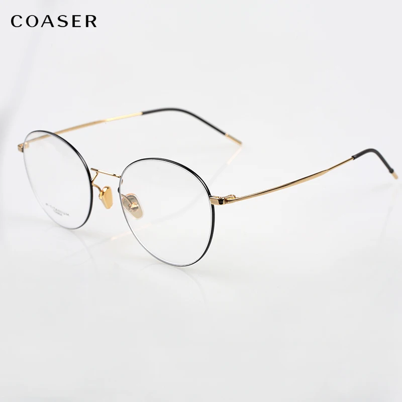 Круглые прозрачные очки в оправе титановая оправа для очков мужчин и женщин