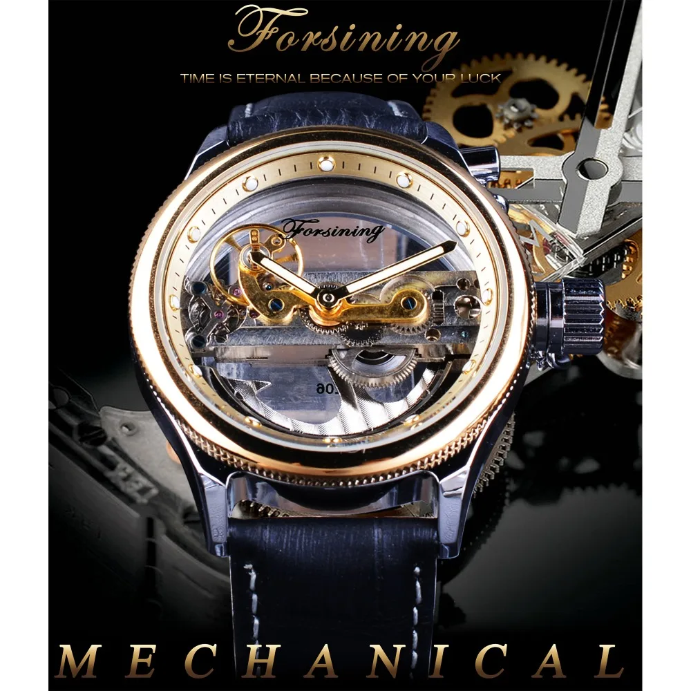 Forsining автоматические самовзводные часы Топ Роскошные Механические наручные