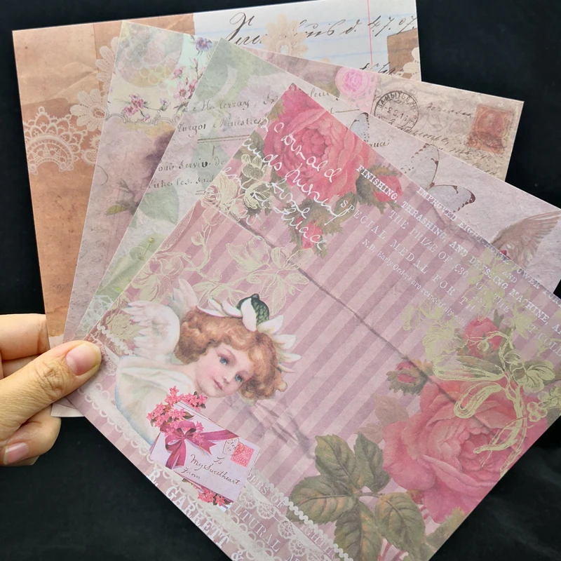 

ZFPARTY Vintage Rose Background Paper Stickers For Scrapbooking Happy Planner/Card Making/Journaling Project 10