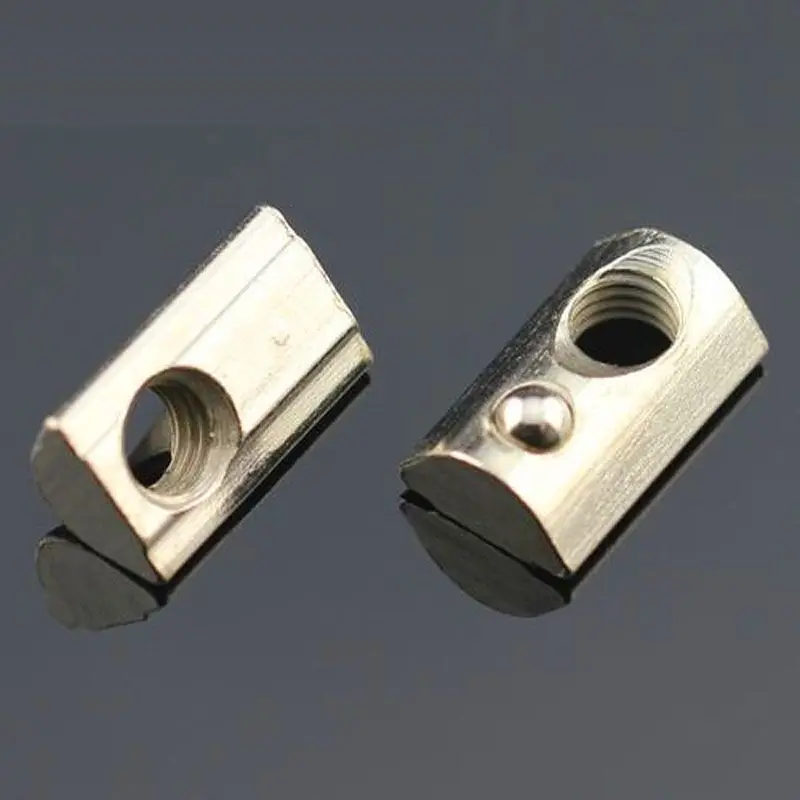 60 шт. эластичные гайки m3 m4 m5 пружинные полукруглые V слоты линейная экструзия 20