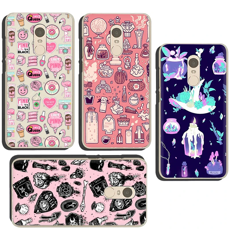 Жёсткий чехол Girly Pastel Witch Goth для Xiaomi Redmi 5A 5 Plus 6A 6 Pro 7 GO Note 4 4X 8 Pro|Бамперы| |