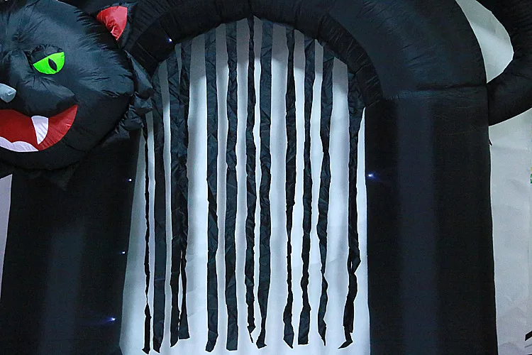 8 футов высокая дутая Арка Хэллоуин надувная черная кошка открытый двор