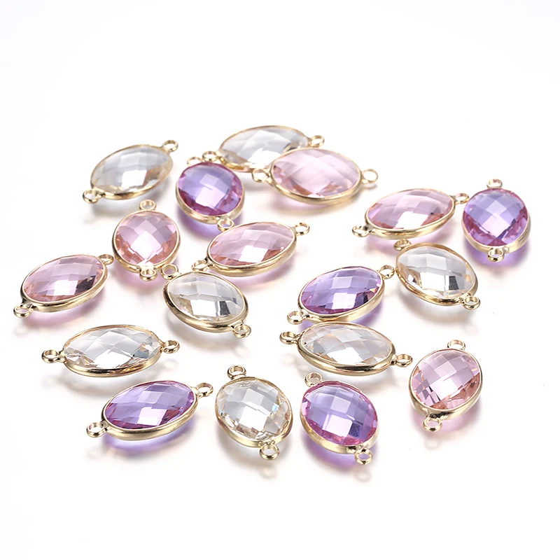 Коннекторы с кристаллами для ювелирных изделий 10 шт./лот|connector charms|diy glassfor jewelry |