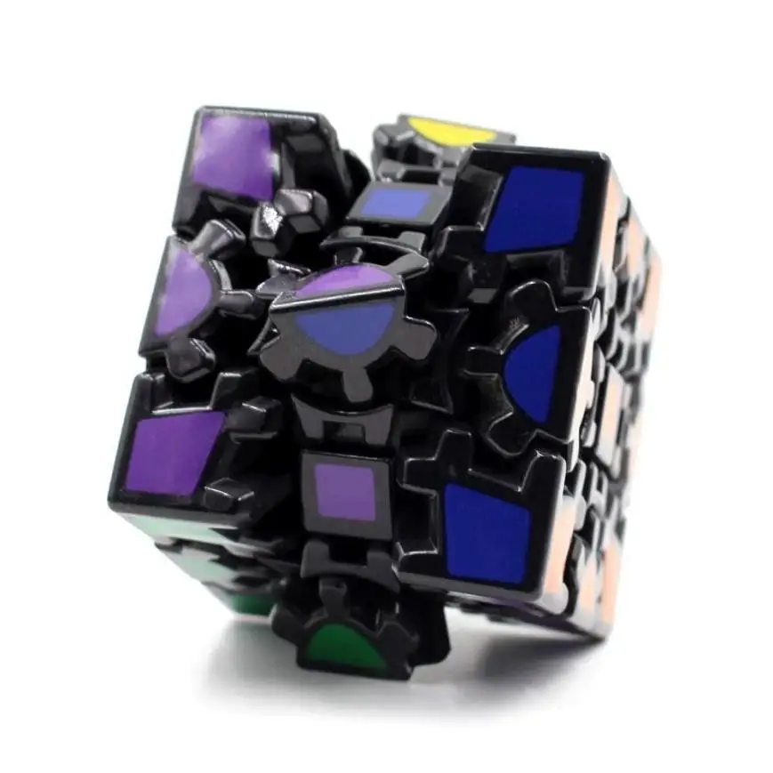 

3D Gear Cube I Generation Black Painted Stickerless Twisty Puzzle Drop Shipping Y829