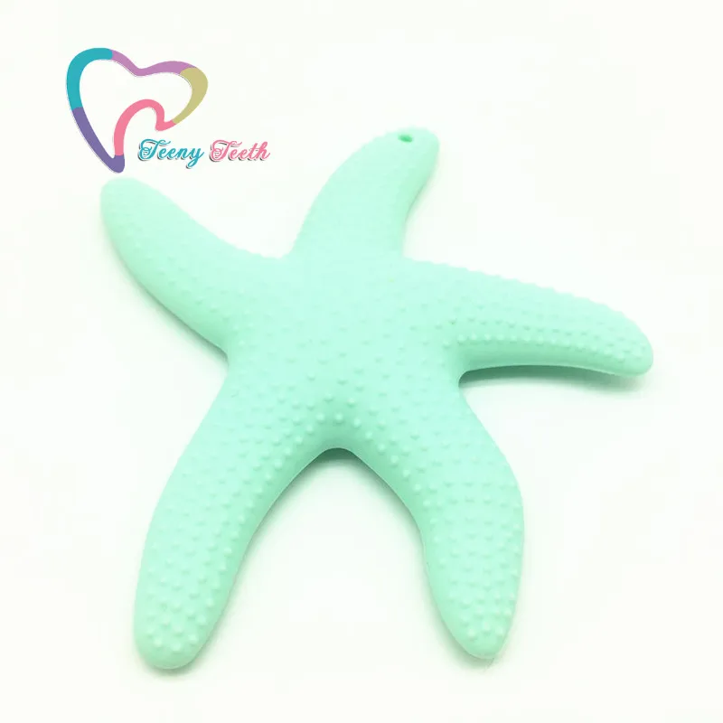 1 шт. силиконовая Игрушка грызунок в виде морской звезды|baby pendant|starfish pendantsilicone pendant