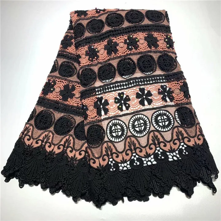 2018 latest african guipure lace yellow water soluble chemical fabric high quality cord FFFT48 | Дом и сад