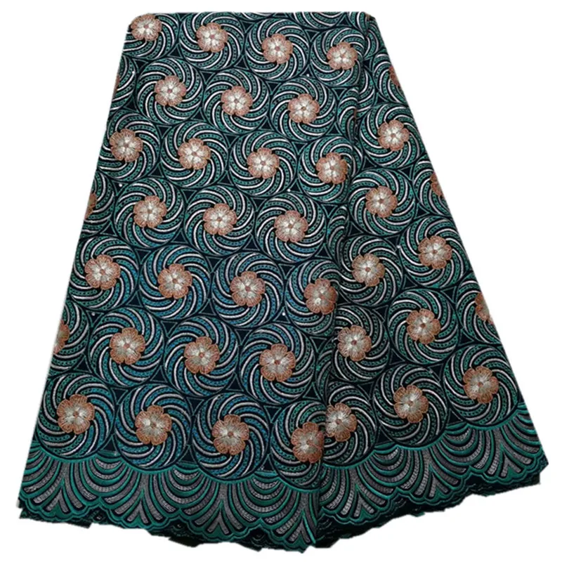 

African 100% Cotton Swiss Voile Lace Fabric High Quality Green 2019 Swiss Voile Lace In Switzerland Dry Cotton Lace Fabric 153