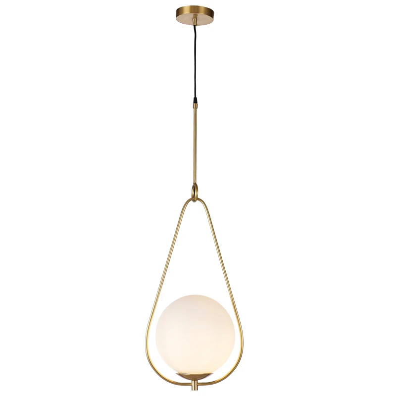 Pendant Gold 4 Датский Скандинавский современный круглый стеклянный шар люстра для спальни Кафе Ресторан Бар Внутреннее освещение светильники Декор - Цвет абажура: Pendant Gold 4