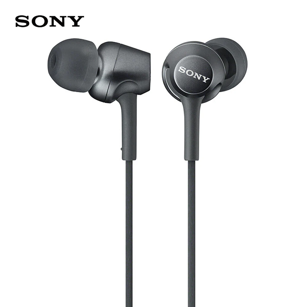 SONY MDR EX255AP наушники 3 5 мм проводные музыкальные гарнитура Hands free линейный контроль