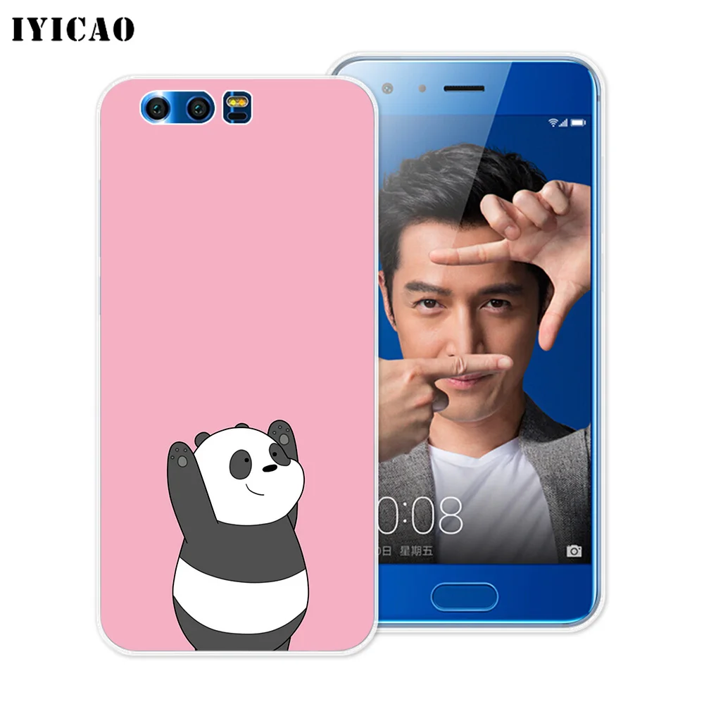 IYICAO милый мультяшный Мягкий силиконовый чехол с пандой для Huawei Y9 Y7 Y6 Prime 2018 Honor 8C 8X8