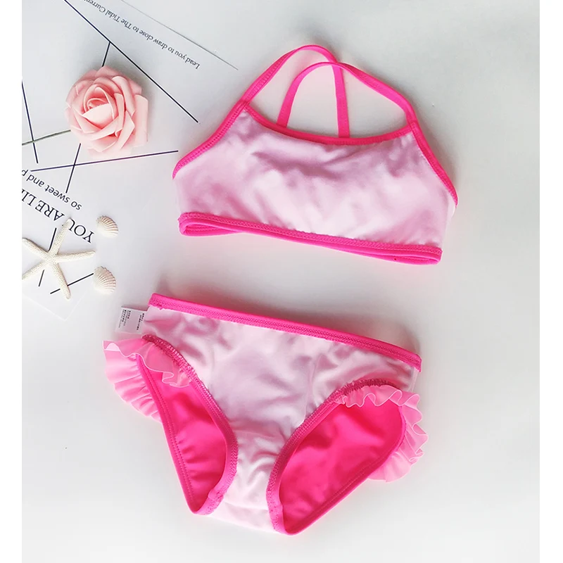 Детский купальник для маленьких девочек 0 1 2 3 лет милый раздельный