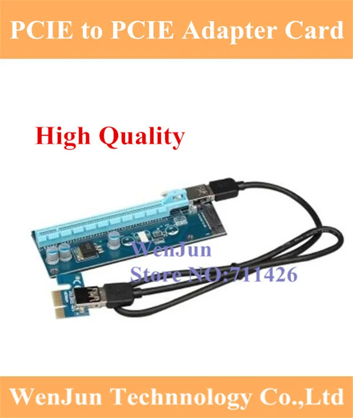 

PCIe 1x до 16x PCI Express Райзер-карта USB PCI-e Удлинительный адаптер с SATA блоком питания для майнинга биткоинов BTC 50 шт.