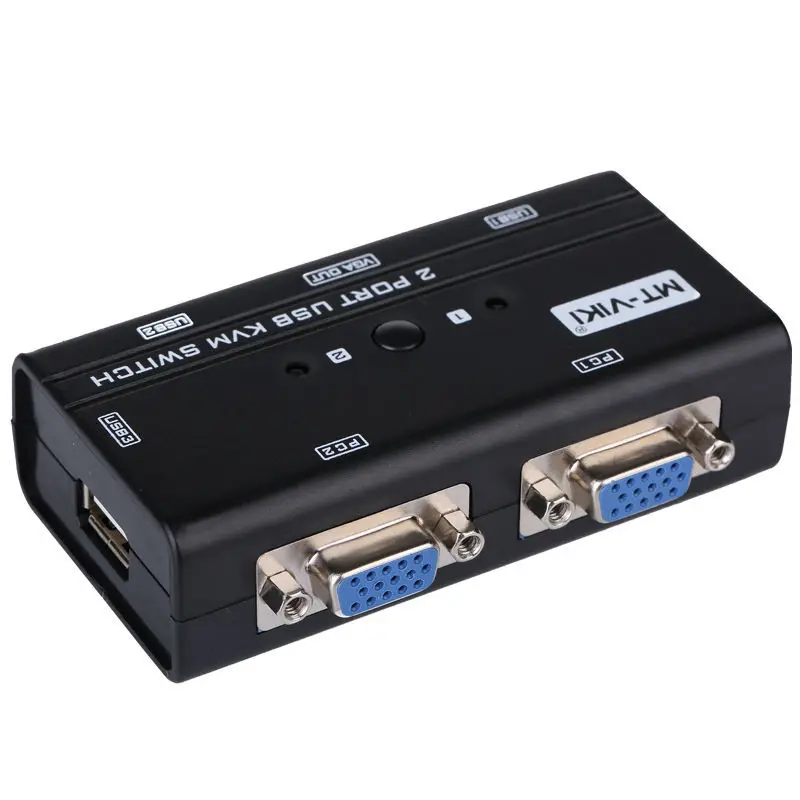 MT VIKI 2 порта USB VGA KVM переключатель ручная кнопка нажатие выберите оригинальные
