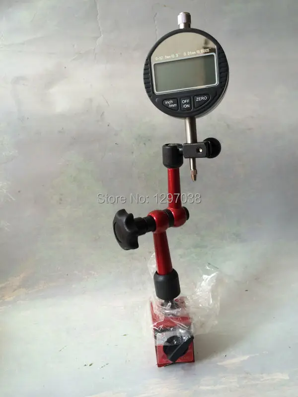 

1pcs Universal Magnetic stand +1pcs good quality! 0-12.7mm/0.5" x0.01mm digital dial indicator electronic dial gauge