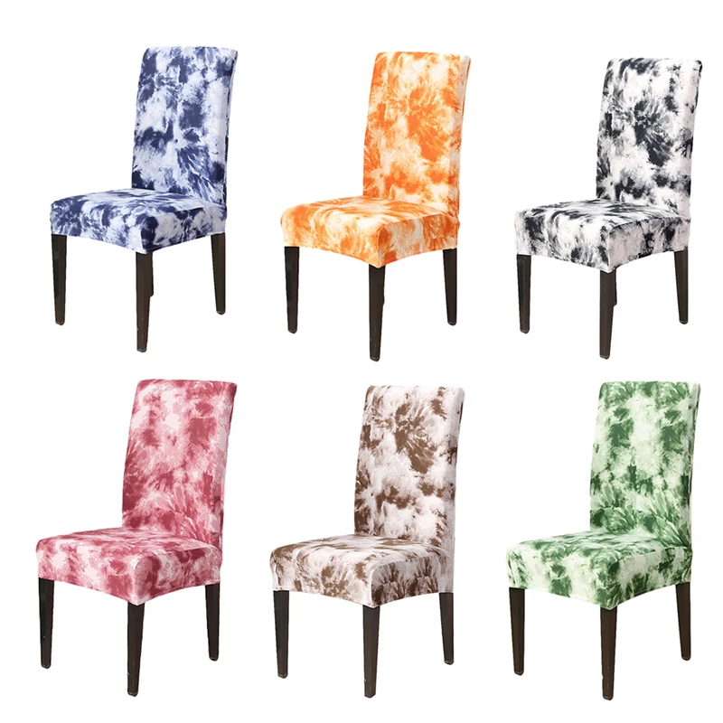 Эластичные Чехлы для обеденных стульев чехлы с принтом универсальные съемные