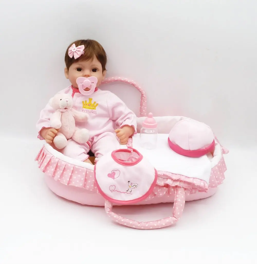 Новинка кукла bebe girl reborn menina de silicone 40 см короткие волосы принцесса младенцы для