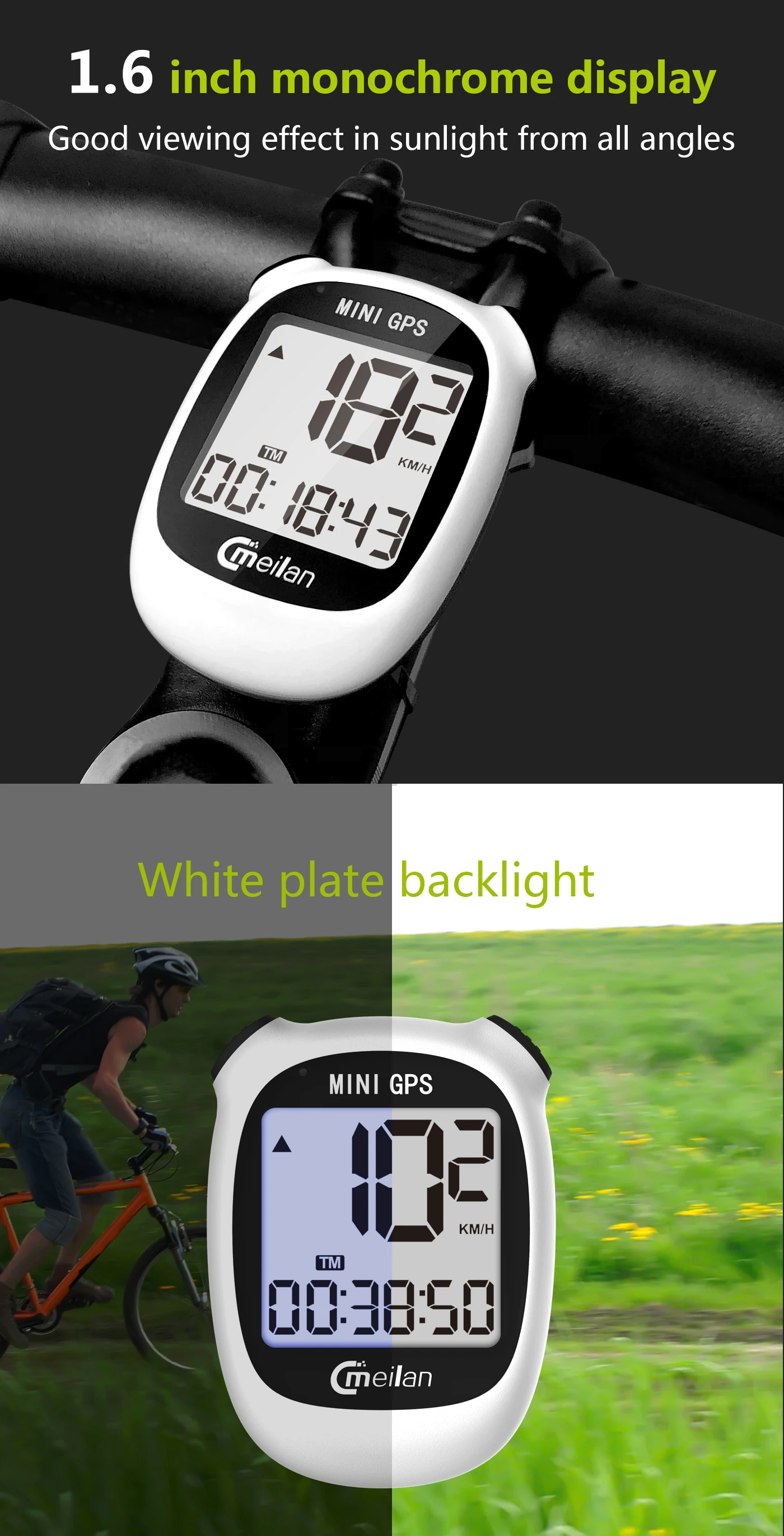 Meilan GPS велокомпьютер велосипедный GPS Спидометр M3 скорость Высота DST время езды беспроводной водонепроницаемый велосипедный компьютер