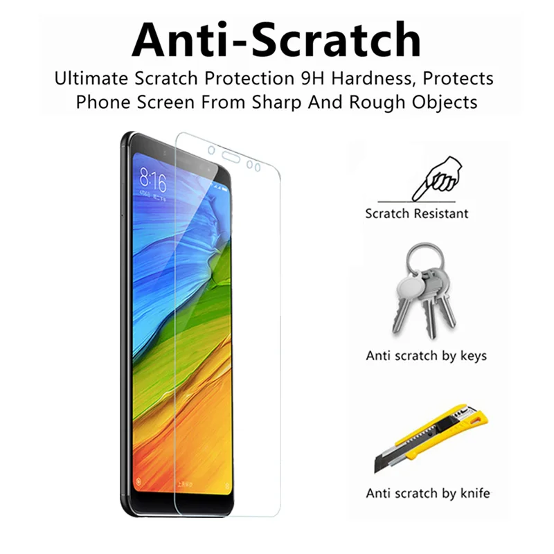 Купите 2 получить 1 HD полное покрытие закаленное стекло для Xiaom Redmi note 5A 5plus 5 note5 pro
