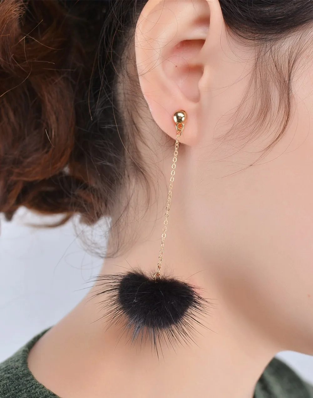 Длинные серьги с помпоном для волос модные ювелирные изделия корейские женщин |