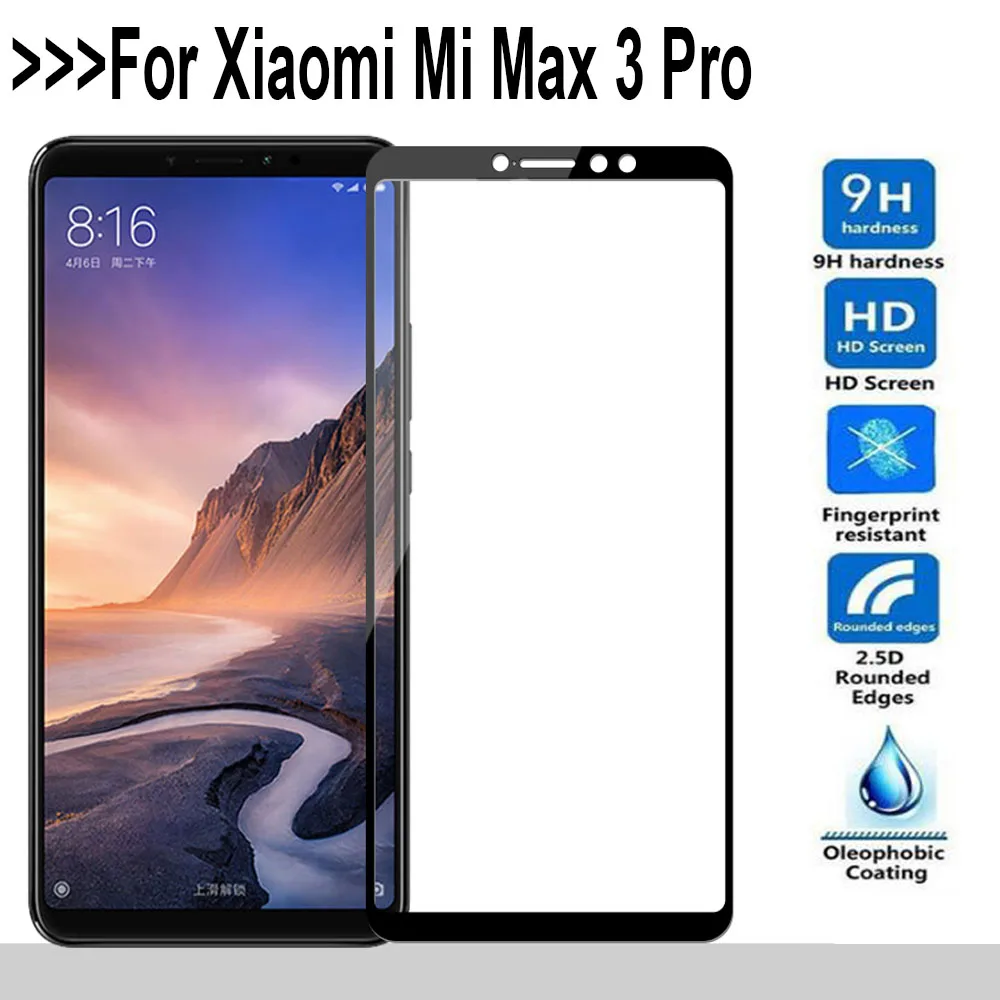 3D закаленное Стекло для Xiaomi Mi Max 3 Pro полный охват Экран защитная плёнка НУА Вэй Max3 |