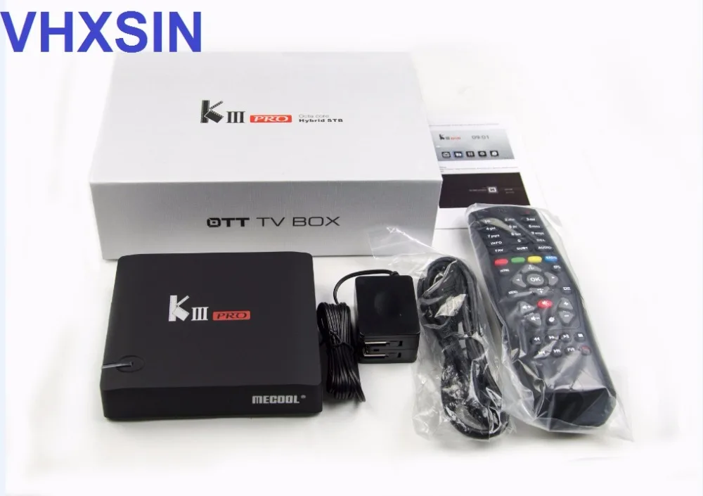ТВ-приставка Mecool kiii pro Android 7 1 Amlogic S912 Восьмиядерный 3 ГБ DDR4 ОЗУ 16 Гб ПЗУ Dvb-t2 Dvb s2 T2 C