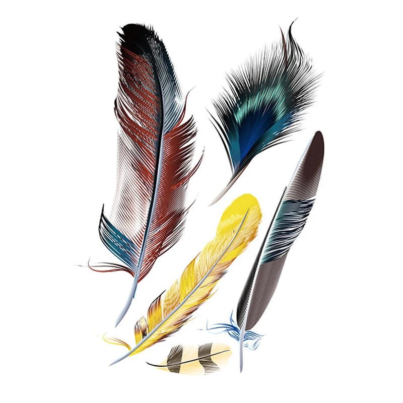 3D наклейки для автомобиля с перьями виниловые царапинами на кузов зеркальные