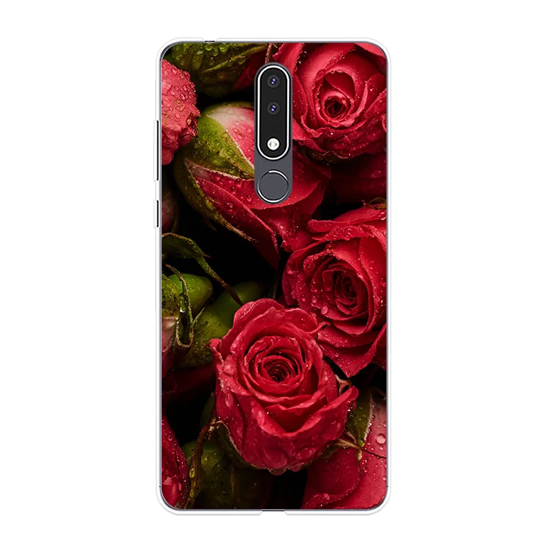 Phone Case For Nokia 1 2 3 5 6 7 8 Soft Cover Flowers Silicone Fundas 2.1 3.1 5.1 6.1 Plus 7.1 8.1 case |