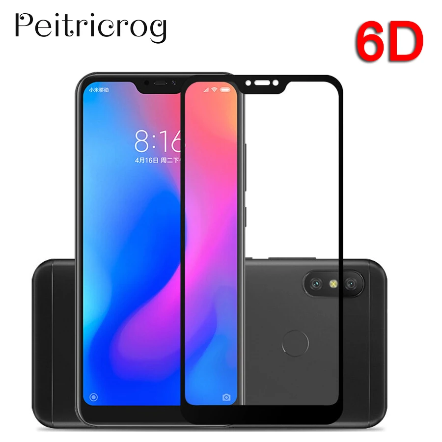 2 шт 6D полная защитная крышка для экрана 9H Edge закаленное стекло Xiaomi mi Red Note 5 Plus 6 Pro 6A