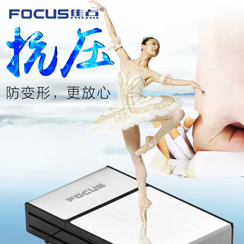 Ультратонкий чехол для сигарет FOCUS влагостойкий держатель 20 шт. тонкая