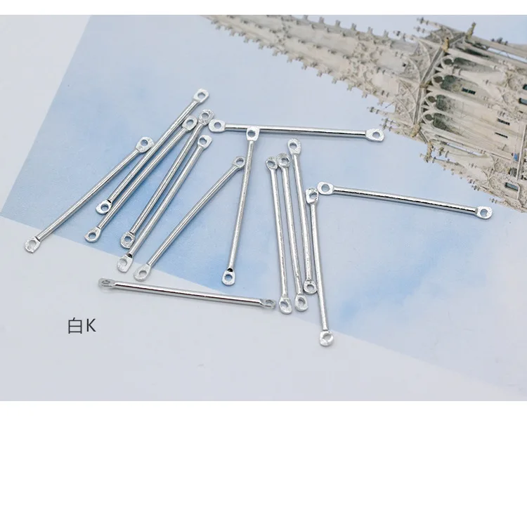 2019 500 Pcs zinc alloy connector jewelry finding Double hole Hanging rod Earrings Ear Clip Hook making accessories | Украшения и
