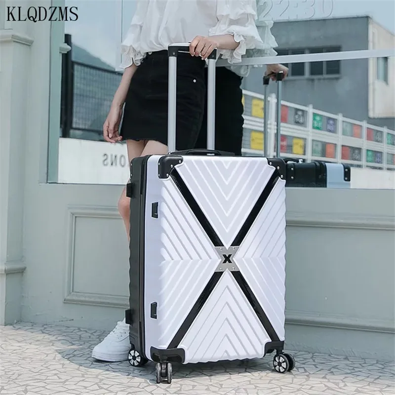 KLQDZMS 20/24/26inch NEW ABS suitcase on wheels cabin rolling luggage fashion travel luggage men women carry on trolly bag