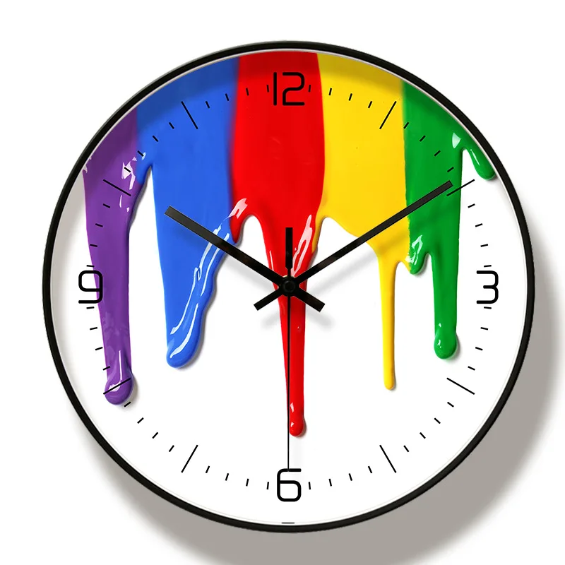 Уникальные абстрактные настенные часы в стиле арт деко креативные цветные для