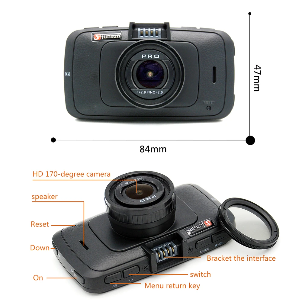 Ambarella A7LA70 Автомобильный ВИДЕОРЕГИСТРАТОР Видеокамеры Рекордер 1080 P 60FPS с GPS Logger