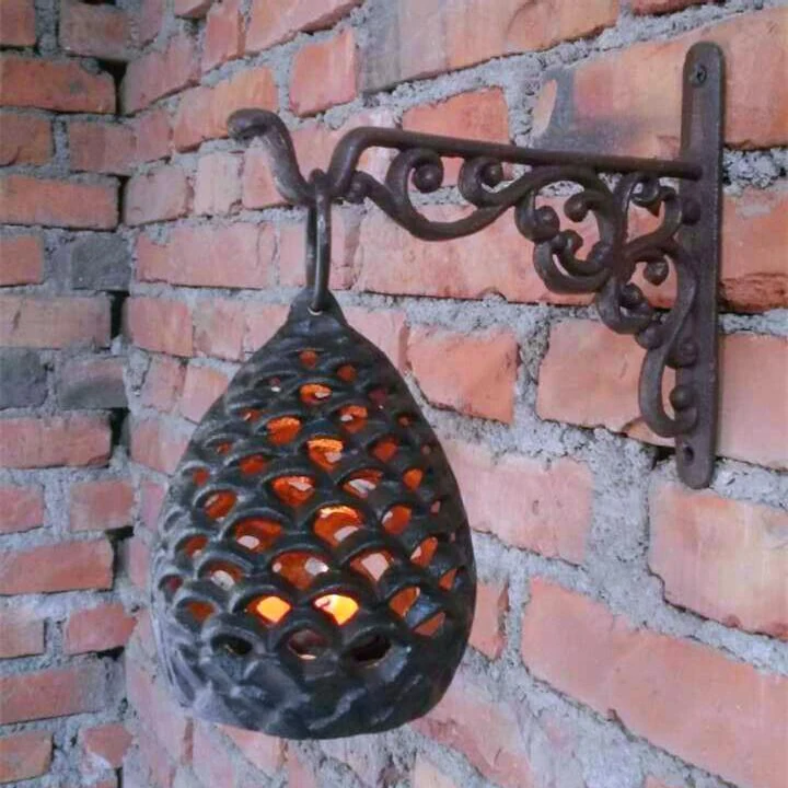 6 7 ''Железный Настольный фонарь подсвечник черные сосновые шишки|cone holder|holder