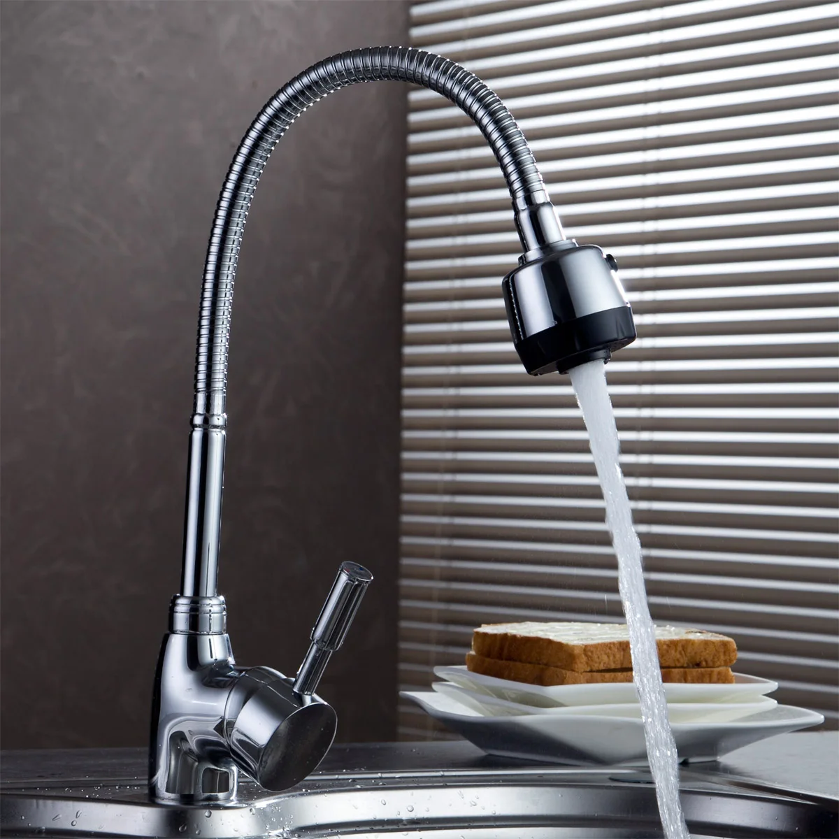 Кухонный кран для горячей и холодной воды 304 одинарный холодный Универсальный