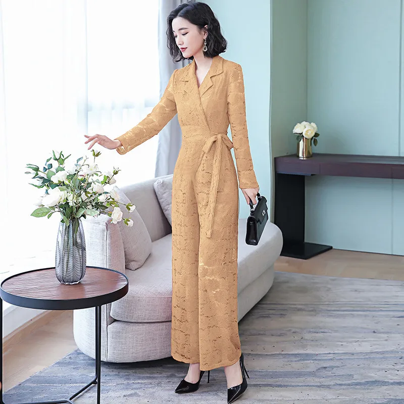 Весна комбинезон женский 2019 Новый средней длины был тонкий Для женщин широкие