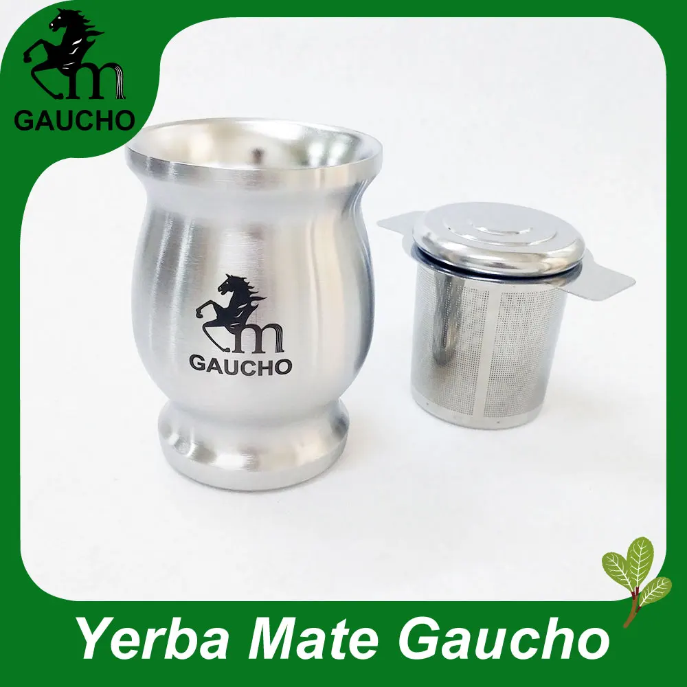 1 шт./лот наборы для заварки чая Yerba mate тыквы Calabash нержавеющая сталь с двойными стенками теплоизоляционные легко держать горячая Распродажа MT019-200